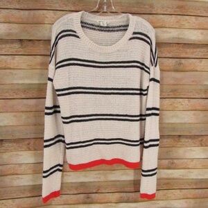 Artisian  NY Red/White/Blue Stripe Crew Neck Knit Sweater L